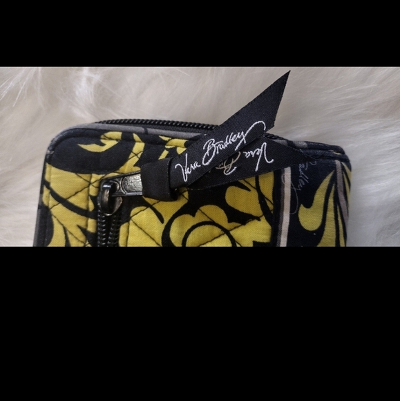 Vera Bradley Clutch Wallet Black and Yellow - Picture 4 of 8